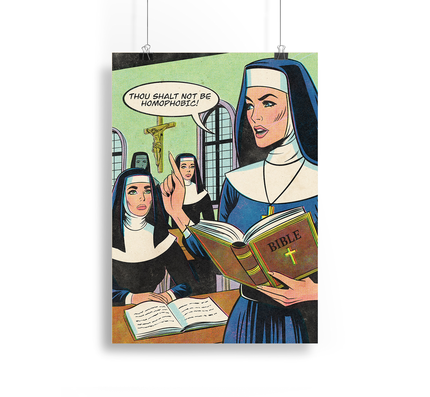Thou Shalt No Be Homophobic Art Print