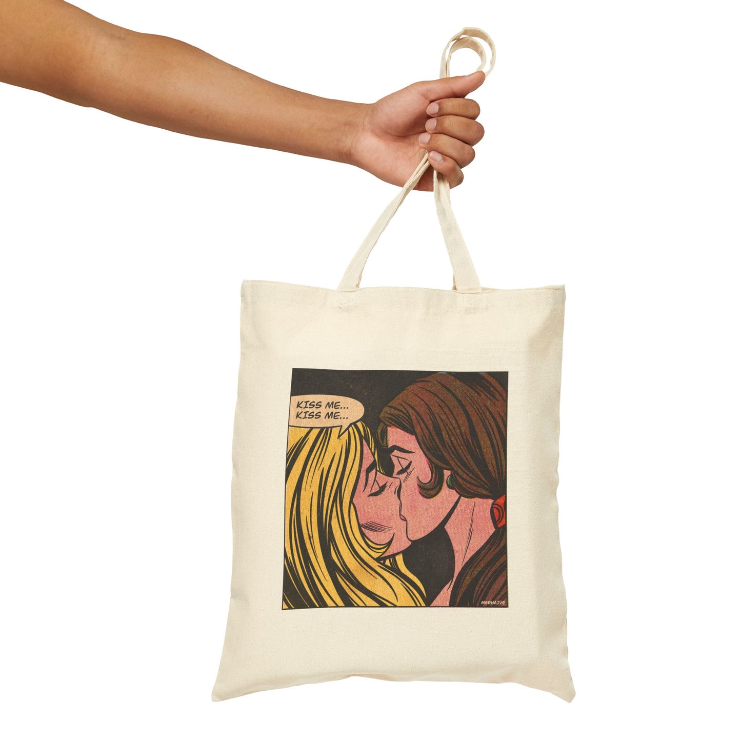 Kiss Me Vintage Pop Art Tote