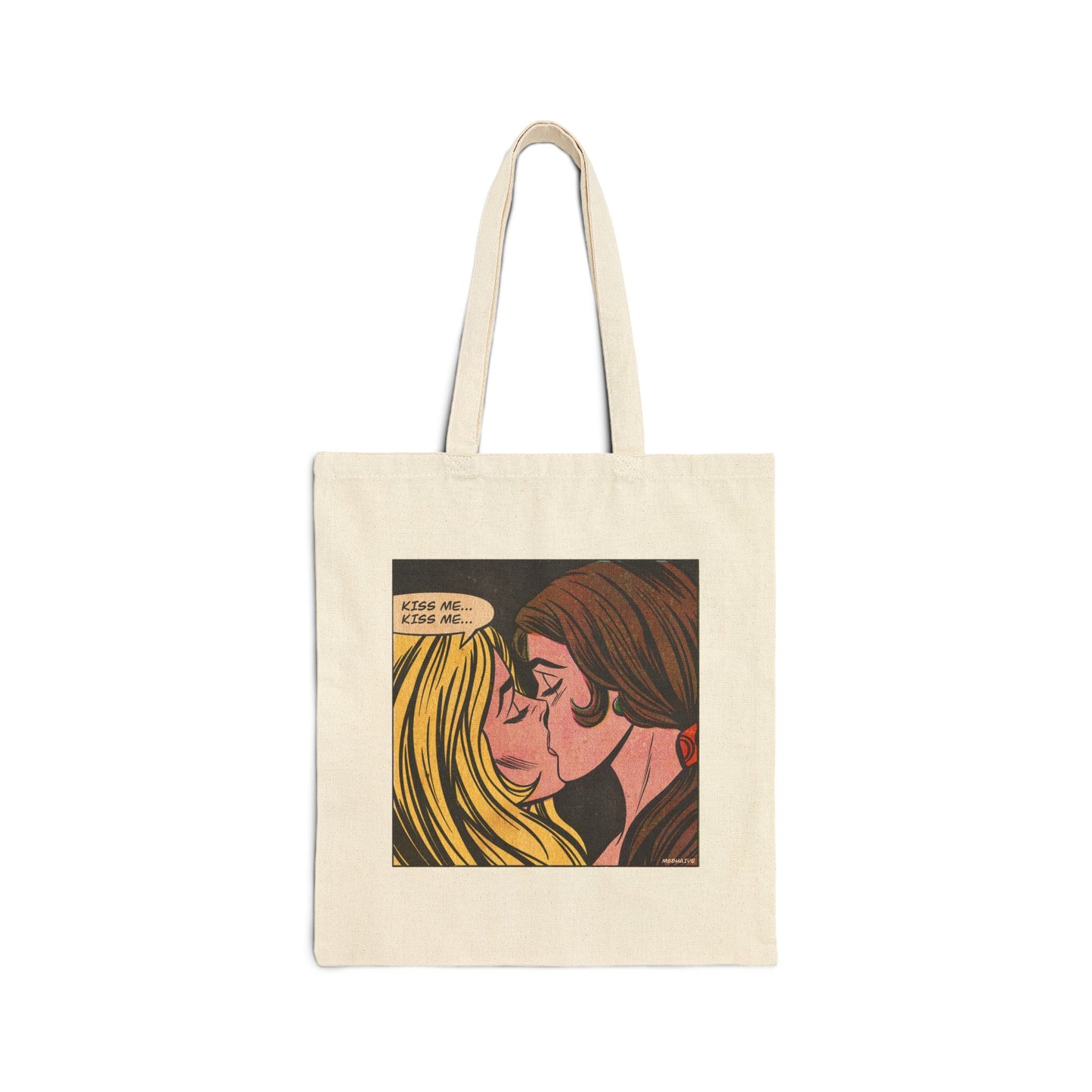 Kiss Me Vintage Pop Art Tote