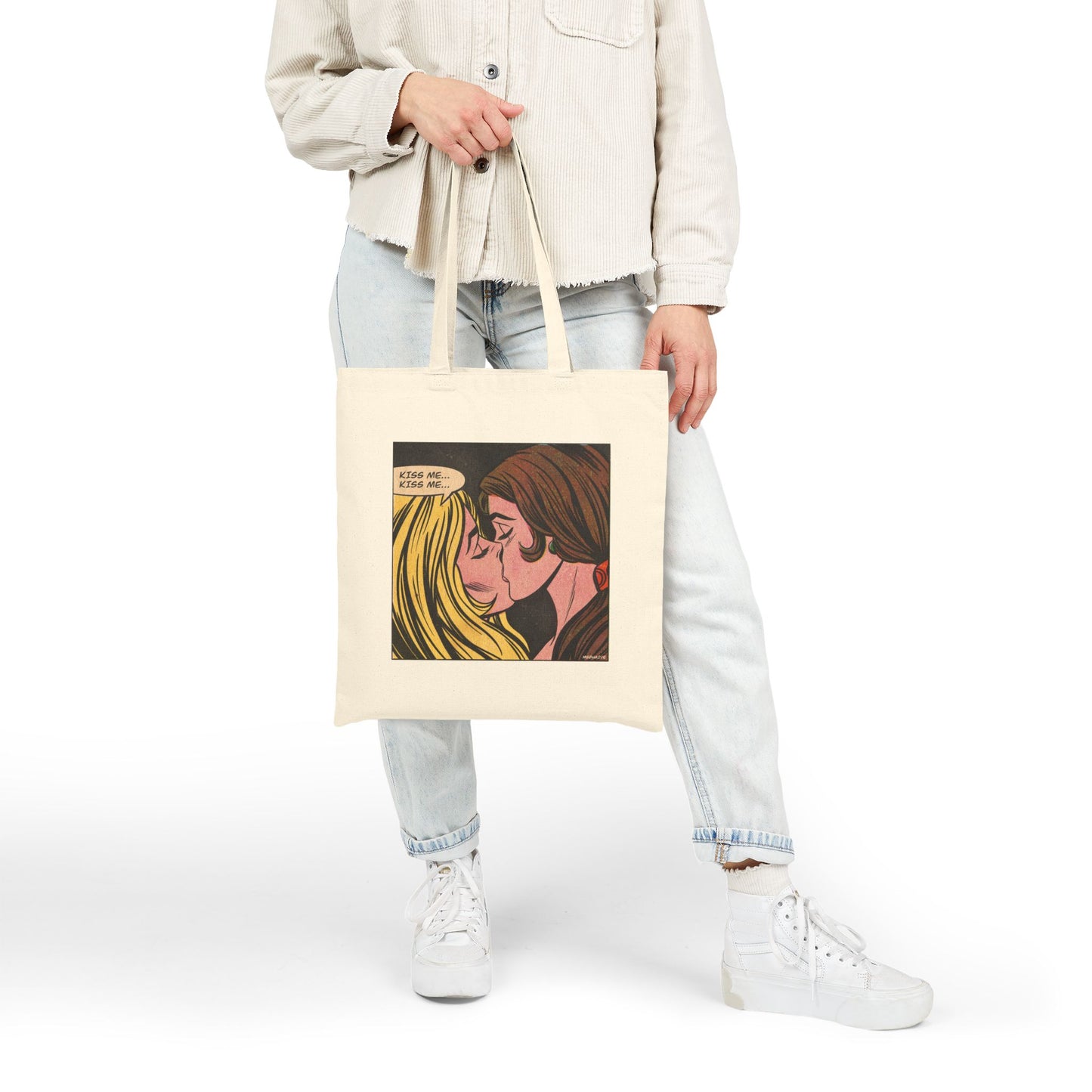 Kiss Me Vintage Pop Art Tote